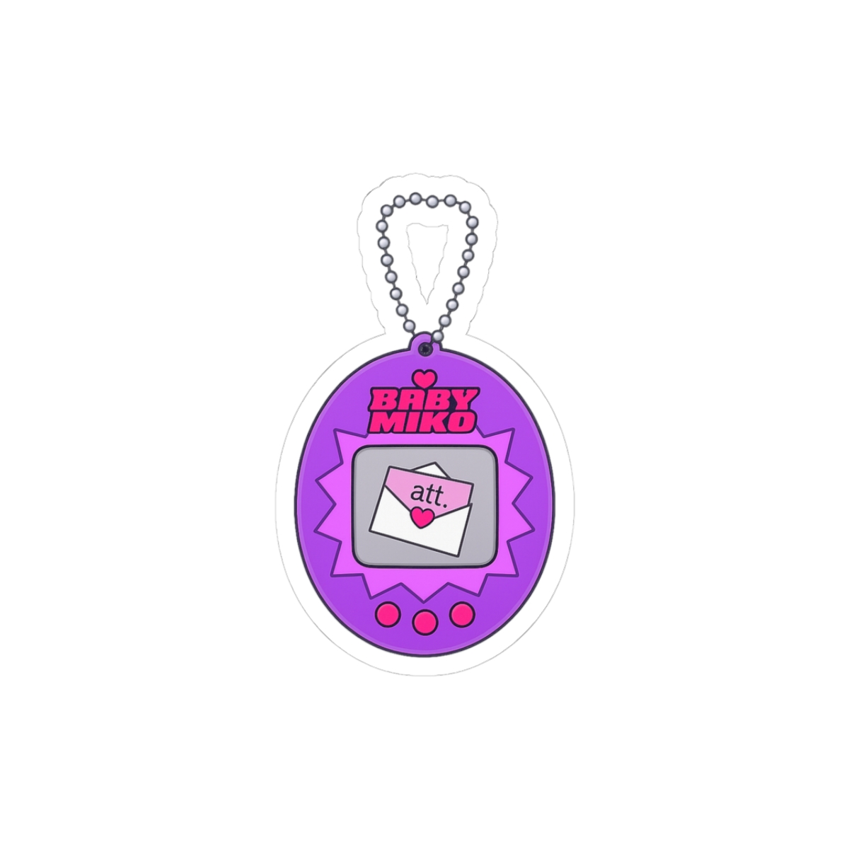 Young Miko Tamagotchi Pixel Art Sticker | Cute Retro Decal