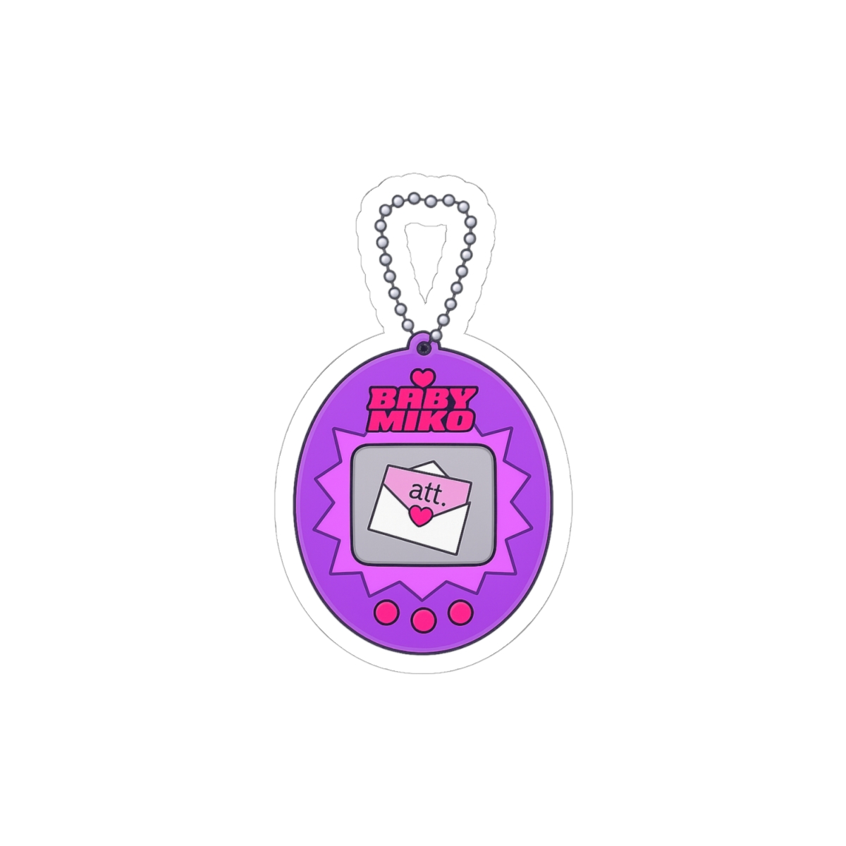 Young Miko Tamagotchi Pixel Art Sticker | Cute Retro Decal - alternate angle 1, merchandise