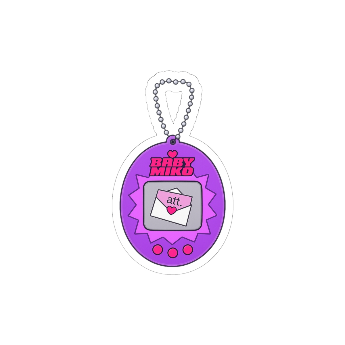 Young Miko Tamagotchi Pixel Art Sticker | Cute Retro Decal - alternate angle 2, merchandise