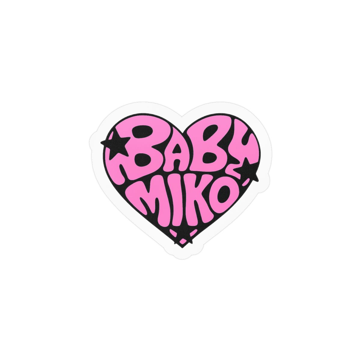 Cute Baby Miko Heart Sticker | Adorable Vinyl Decal - alternate angle 1, merchandise