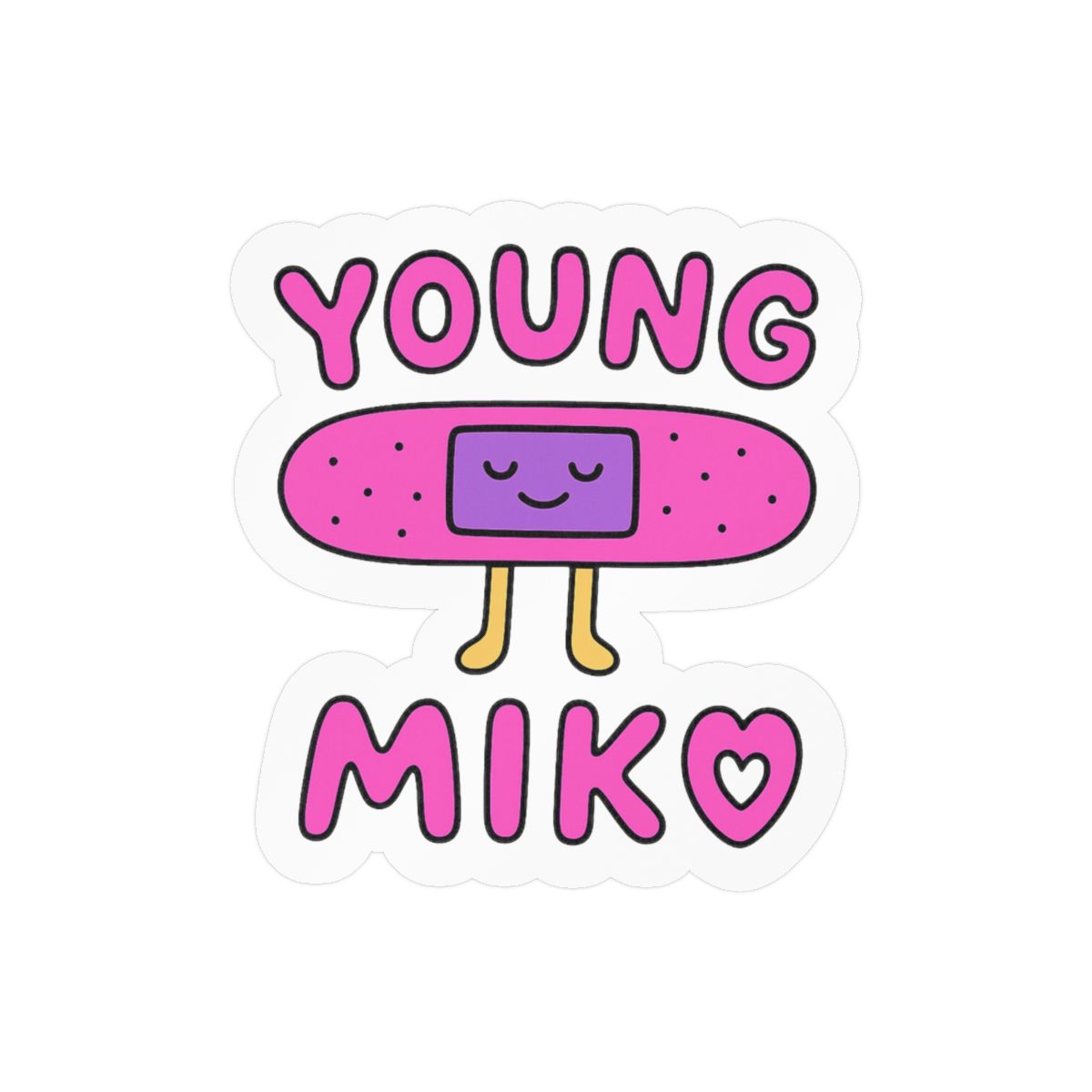 Young Miko Band-Aid Sticker | Bold Vinyl Decal