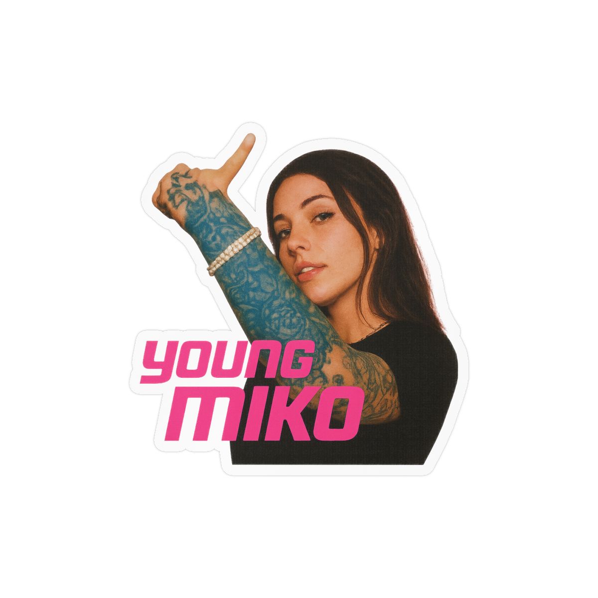 Vintage Young Miko Sticker | Retro Vinyl Decal - alternate angle 3, merchandise