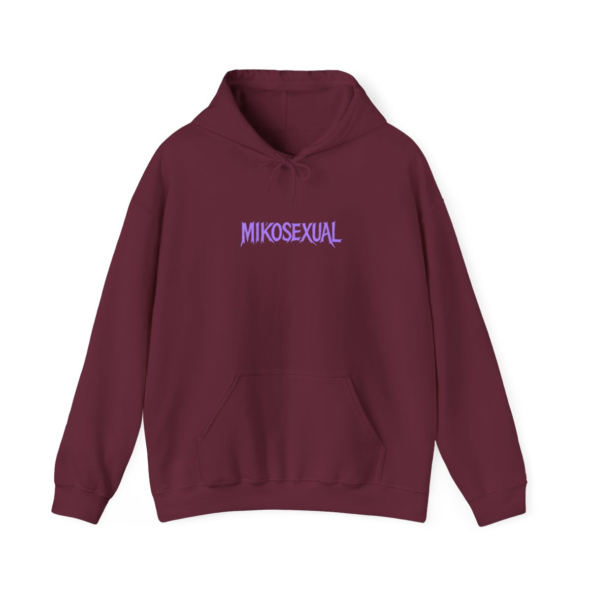 Mikosexual Purple White Graphic Hoodie - alternate angle 4, merchandise