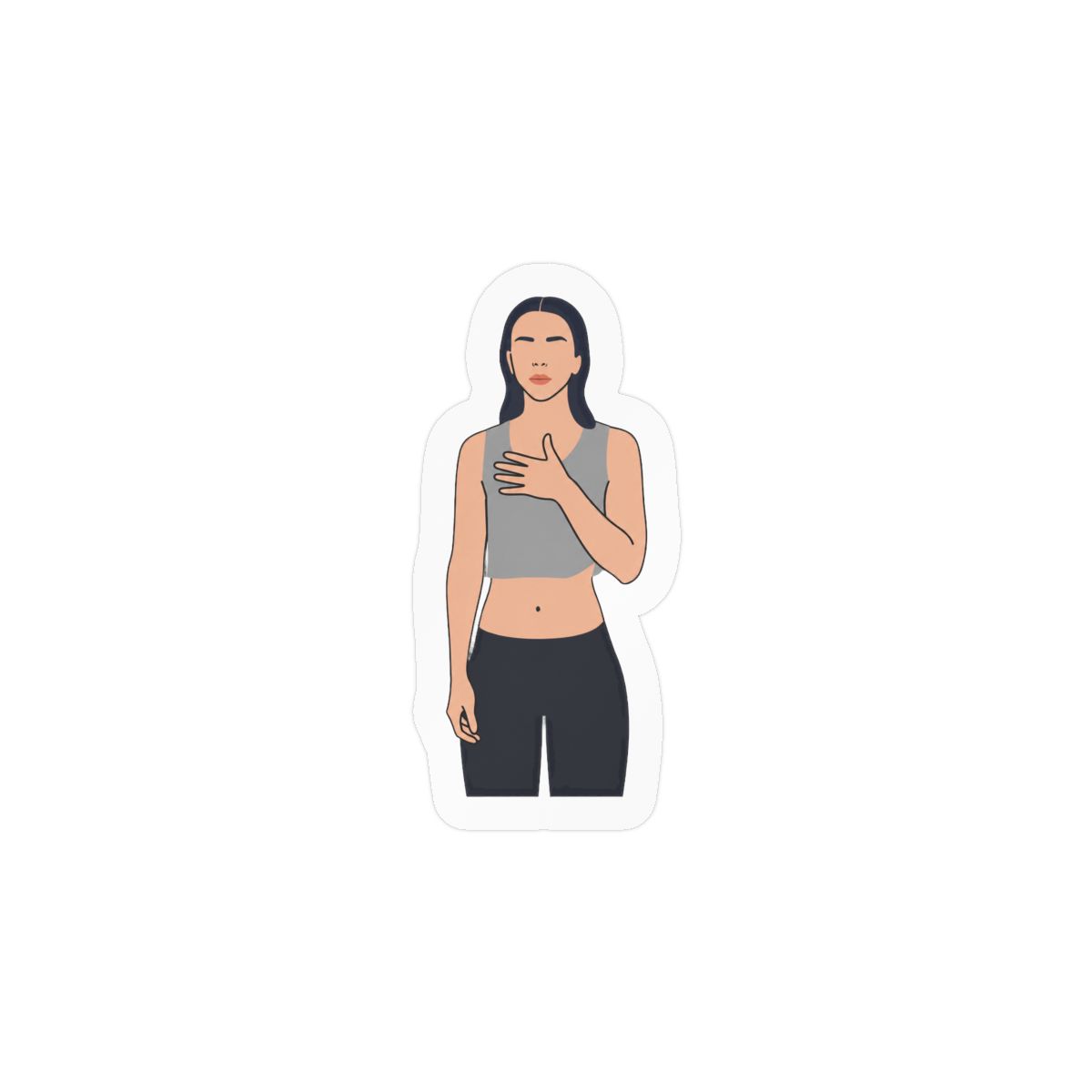 Young Miko Bold Illustration Sticker | Music Stan Vinyl Decal - alternate angle 1, merchandise