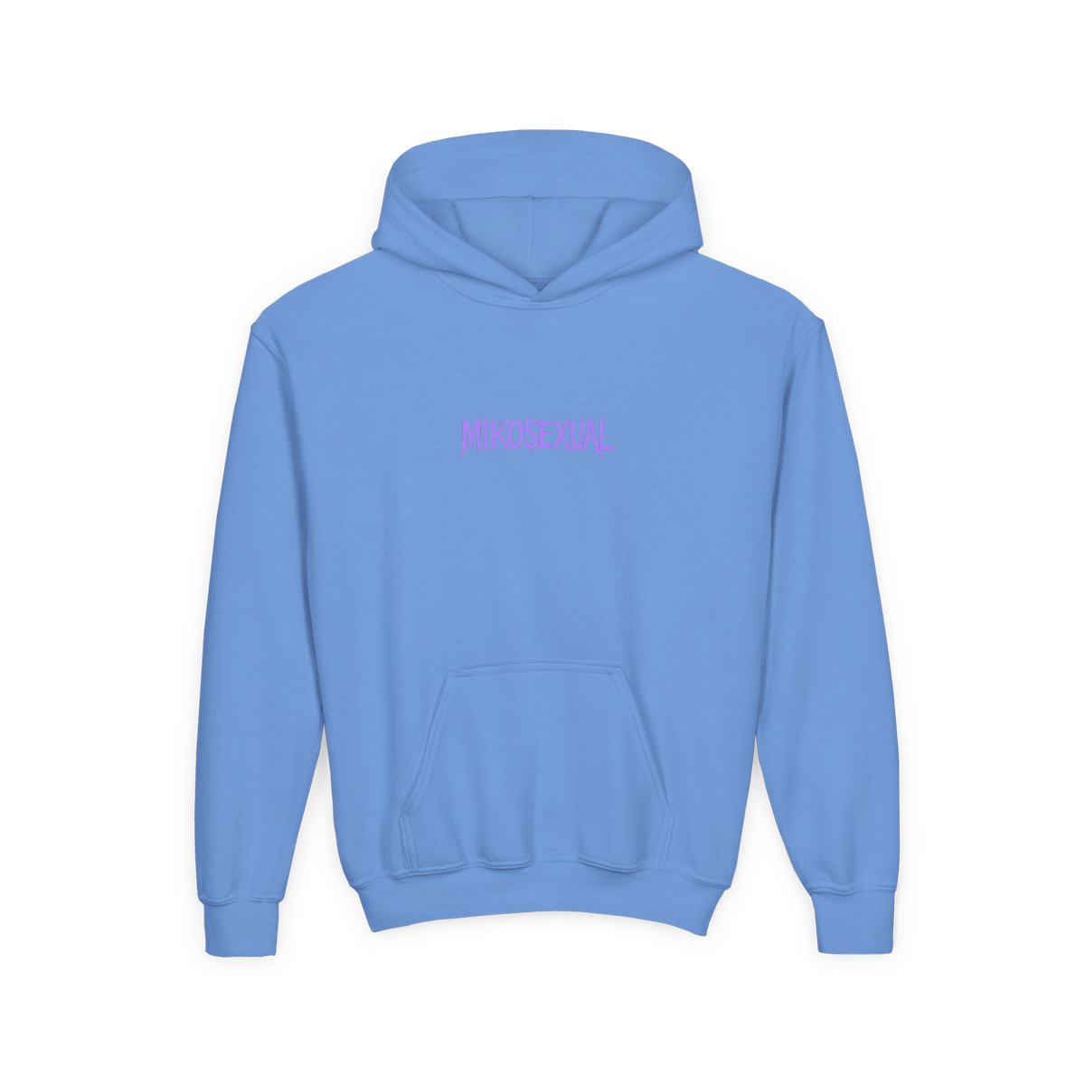 Mikosexual Purple White Graphic Kids Hoodie - alternate angle 4, merchandise