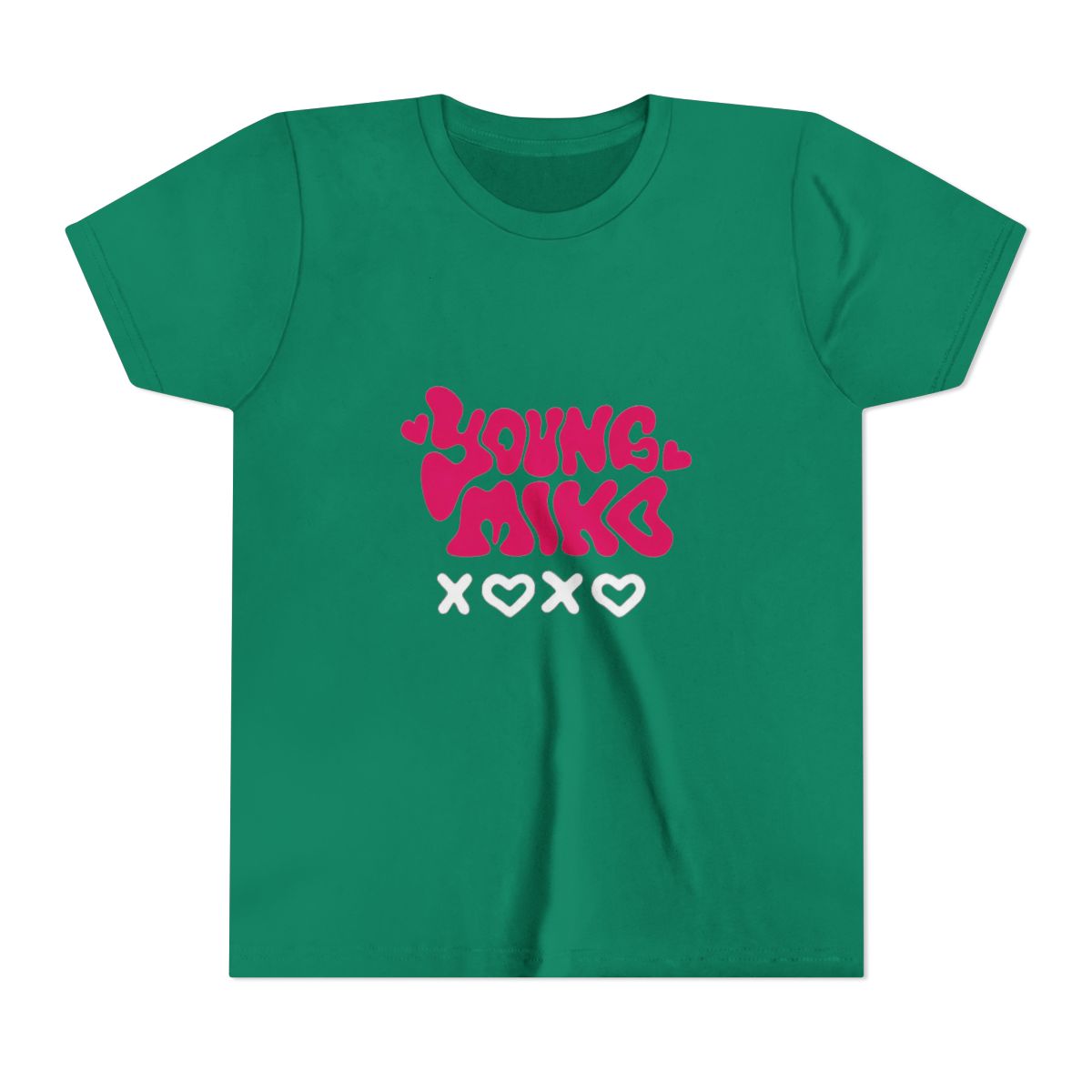 Young Mike Bold Pink Hearts Playful Kids T Shirt - Youthful Casual Vibe