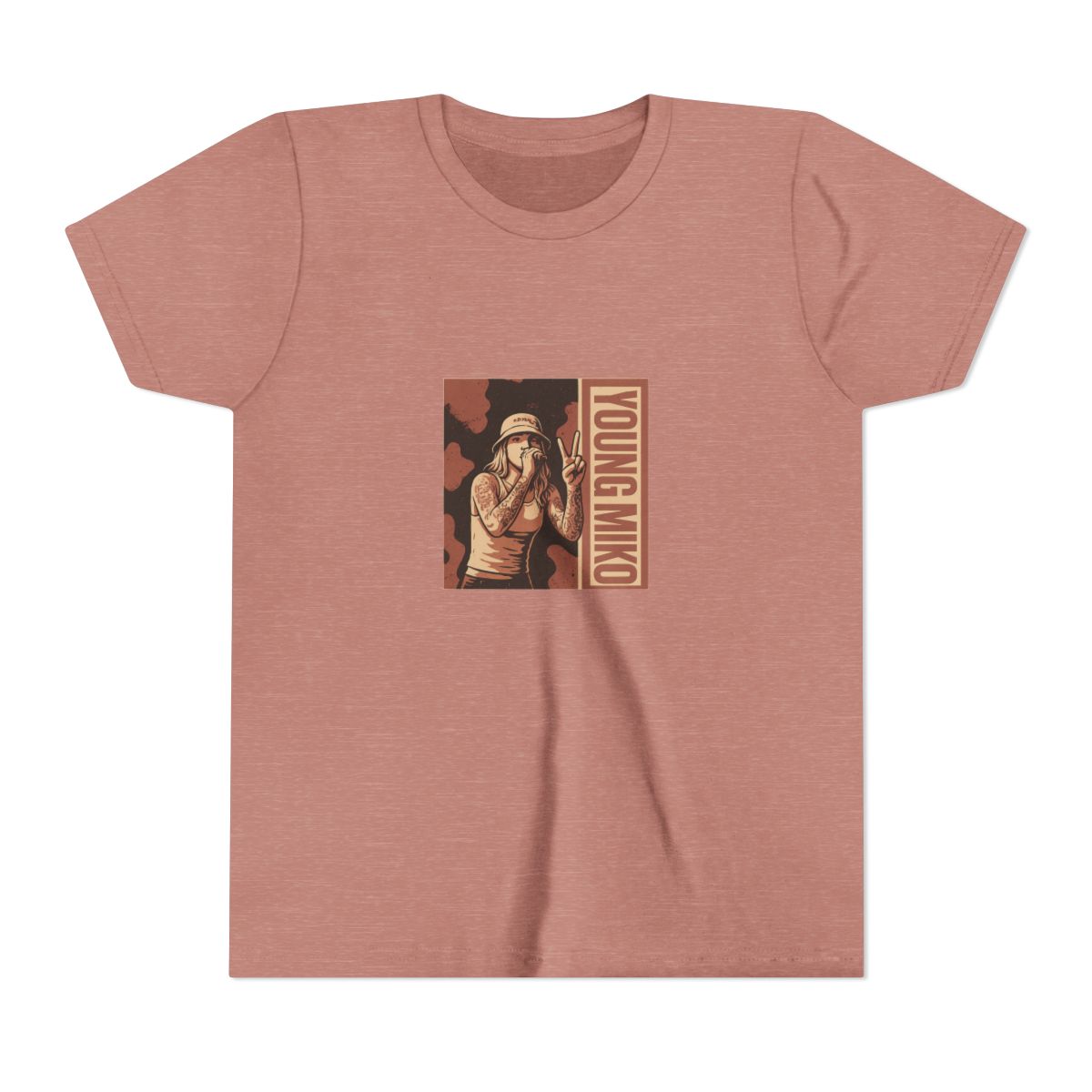 young miko // Brown Vintage Kids T Shirt - alternate angle 3, merchandise