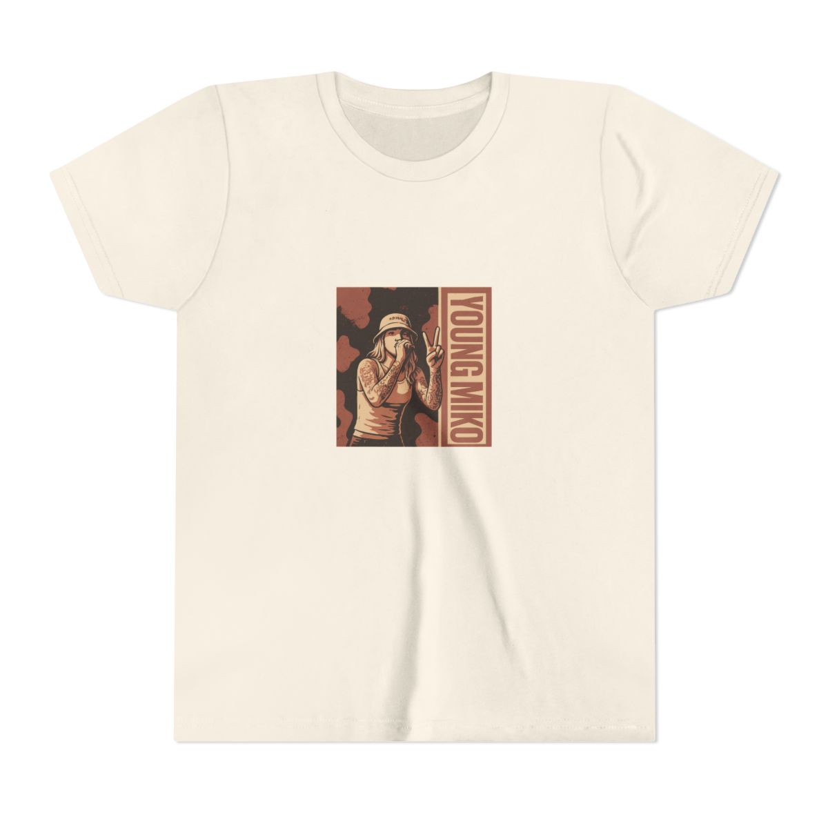 young miko // Brown Vintage Kids T Shirt - alternate angle 4, merchandise